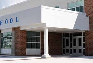 Special Education COVID-19 Update on School Closures in Northern Virginia; Photo of a school building